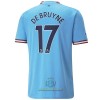 Maglia ufficiale Manchester City De Bruyne 17 Casa 2022-23 per Uomo